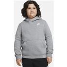 Nike Sportswear Club Fleece Older Kids' (Boys') Pullover Hoodie (Extended Size) - Grey