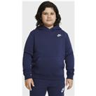 Nike Sportswear Club Fleece Older Kids' (Boys') Pullover Hoodie (Extended Size) - Blue