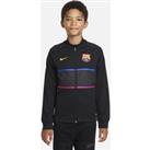 F.C. Barcelona Older Kids' Football Tracksuit Jacket - Black