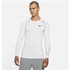 Nike Pro Dri-FIT Men's Tight-Fit Long-Sleeve Top - White