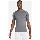 Nike Pro Dri-FIT Men's Tight-Fit Short-Sleeve Top - Grey