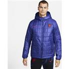Netherlands Men's Nike Fleece-Lined Hooded Jacket - Blue