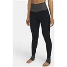 Nike Yoga Luxe Women's High-Waisted 7/8 Colour-Block Leggings - Black