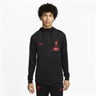 Liverpool F.C. Strike Away Men's Nike Dri-FIT Hooded Football Tracksuit Jacket - Black