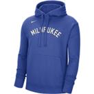 Milwaukee Bucks City Edition Men's Nike NBA Fleece Pullover Hoodie - Blue