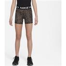 Nike Pro Dri-FIT Older Kids' (Girls') 8cm (approx.) Shorts - Black