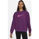 Nike Dri-FIT Get Fit Women's Graphic Training Crew-Neck Sweatshirt - Purple
