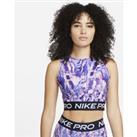 Nike Pro Dri-FIT Women's All-Over Print Tank - Blue