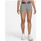 Nike Pro Women's Mid-Rise 8cm (approx.) Graphic Shorts - Grey
