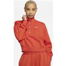 Nike Sportswear Phoenix Fleece Women's Oversized 1/2-Zip Crop Sweatshirt - Orange