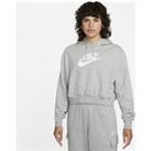 Nike Sportswear Club Fleece Women's Oversized Crop Graphic Hoodie - Grey