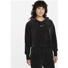 Nike Sportswear Women's Velour Cropped Pullover Hoodie - Black