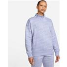 Nike Sportswear Women's 1/4-Zip Fleece Metallic Sweatshirt - Purple