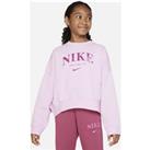 Nike Sportswear Trend Older Kids' (Girls') Fleece Sweatshirt - Pink