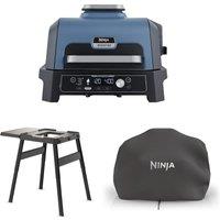 Ninja Woodfire Pro Connect XL Electric BBQ Grill & Smoker with Stand & Cover