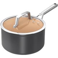 Ninja Extended Life Ceramic 18cm Saucepan in Terracotta/Grey | CW90218UK | by SharkNinja