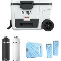 Ninja FrostVault 45QT/42L Wheeled Cooler Ice Pack & Thirsti Bottle Bundle
