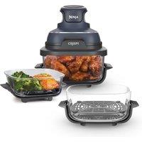 Ninja CRISPi 4-in-1 Portable Glass Air Fryer - Cyber Space & extra TempWare Glass Container Bundle