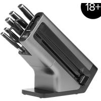 Ninja Foodi StaySharp Knife Block with Integrated Sharpener 6Piece Set [] in Silver/Black | K32006UK | by SharkNinja