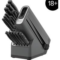 Ninja Foodi StaySharp Knife Block with Integrated Sharpener Deluxe 14-Piece Set in Silver/Black | K32014EUUK | by SharkNinja