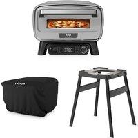 Ninja Artisan Electric Outdoor Pizza Oven & Air Fryer Stand and Cover Bundle