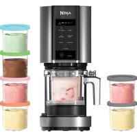 Ninja CREAMi Ice Cream & Frozen Dessert Maker (6 Tub Multi-Coloured Lid Bundle) in Black/Grey | NC300TUB4UK | by SharkNinja