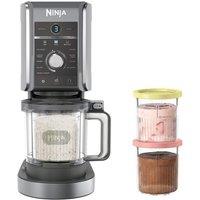 Ninja CREAMi Deluxe 10-in-1 Ice Cream and Frozen Drink Maker (4 Tub Bundle) in Black/Silver | NC501TUBUK | by SharkNinja