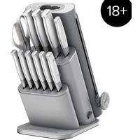 Ninja StaySharp 13-Piece Knife Block Set & Removable Sharpener in White/Grey | NK32013EUUKGY1 | by SharkNinja