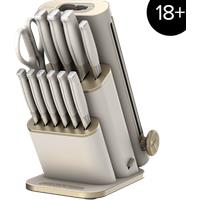 Ninja StaySharp 13-Piece Knife Block Set & Removable Sharpener in Stone Gold | NK32013EUUKSD1 | by SharkNinja