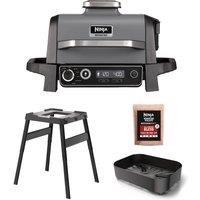 Ninja Woodfire Electric BBQ Grill & Smoker with Stand & Accessories
