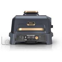 Ninja Woodfire Pro Connect XL Electric BBQ Grill & Smoker with Cover - Blue & Gold