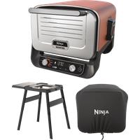 Ninja Woodfire Outdoor Oven, Artisan Pizza Maker and BBQ Smoker with Stand & Cover | OO101BNDUK | by SharkNinja