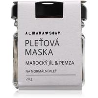 Almara Soap Face exfoliating face mask for normal skin Moroccan clay & pumice 20 g