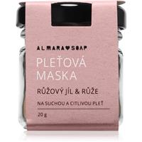 Almara Soap Face Pink Clay & Rose soothing face mask for very dry and sensitive skin 20 g