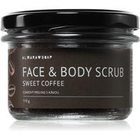 Almara Soap Face & Body Scrub sugar scrub for body and face with aroma Sweet Coffee 110 g