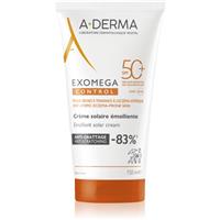 A-Derma Exomega Control Emollient Solar Cream protective cream for face and body SPF 50+ 150 ml
