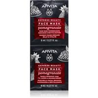 Apivita Express Beauty Revitalizing Face Mask Pomegranate revitalising and brightening mask 2 x 8 ml