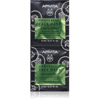 Apivita Express Beauty Moisturizing Face Mask Cucumber intensely moisturising face mask 2 x 8 ml