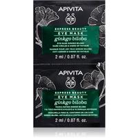 Apivita Express Beauty Eye Mask Gingko Biloba eye mask to treat swelling and dark circles 2 x 2 ml