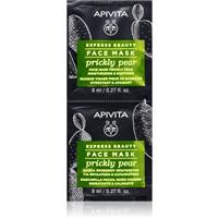 Apivita Express Beauty Moisturizing Face Mask Prickly Pear soothing face mask with moisturising effect 2x8 ml