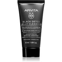 Apivita Cleansing Black Detox Jelly Cleanser cleansing gel with activated charcoal 50 ml