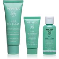 Apivita Just Bee Clear Routine Mini Set set to treat acne