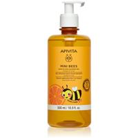 Apivita Mini Bees Gentle Kids Shower Gel Orange&Honey body and hair shower gel for children 500 ml
