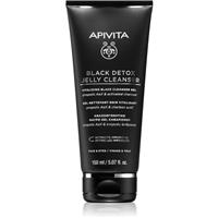 Apivita Cleansing Black Detox Jelly Cleanser cleansing gel with activated charcoal 150 ml