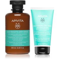 Apivita Oily Roots & Dry Ends set for oily scalp and dry ends
