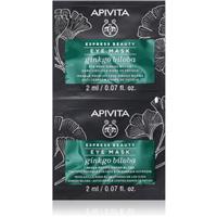 Apivita Express Beauty Eye Mask Gingko Biloba eye contour mask to treat dark circles 2x2 ml