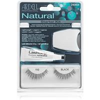 Ardell Natural stick-on eyelashes with glue 110 Black 4 pc