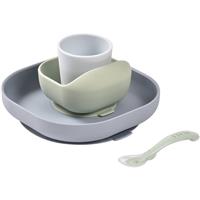 Beaba 4-Piece Silicone Dinner Set dinnerware set Pebble 4m+