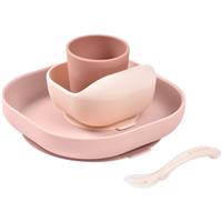 Beaba 4-Piece Silicone Dinner Set dinnerware set Cotton Candy 4m+