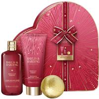 Baylis & Harding Midnight Cherry gift set in a heart shape